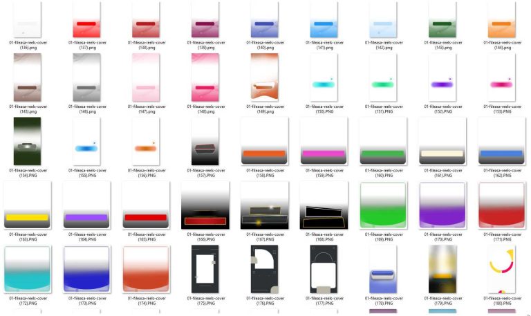 پک +900 عددی کاور آماده ریلز و پست اینستاگرام مخصوص ادیت با موبایل | PNG