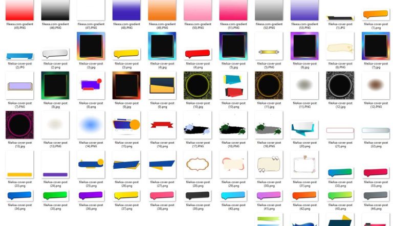 پک +900 عددی کاور آماده ریلز و پست اینستاگرام مخصوص ادیت با موبایل | PNG